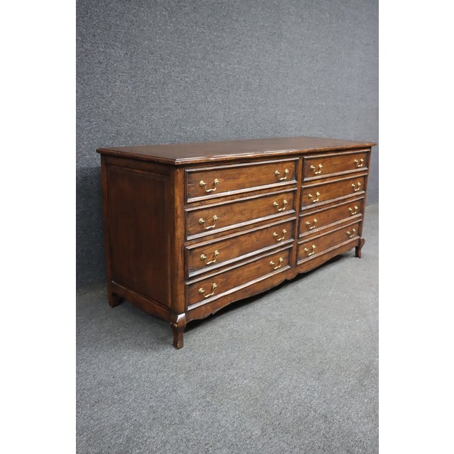 French Country Guy Haddock Country French Cherry Eight Drawer Dresser For Sale - Image 3 of 15
