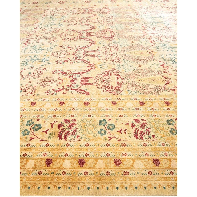 Solo Rugs Mogul, One-of-a-Kind Hand-Knotted Area Rug in Ivory, 12' 1" x 20' 0" For Sale - Image 4 of 8