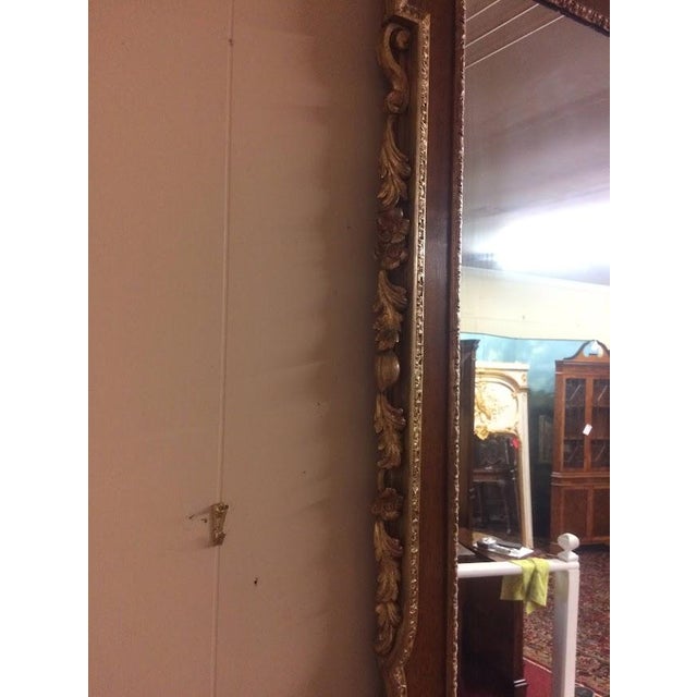 Vintage Federal Style Mirror, Walnut and Gilded Mirror For Sale - Image 6 of 9