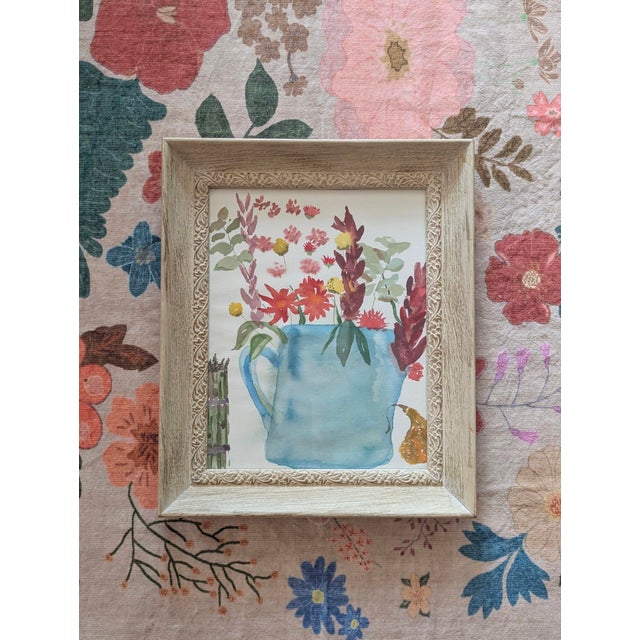 Original Still Life Botanical Watercolor Painting Framed For Sale - Image 15 of 15