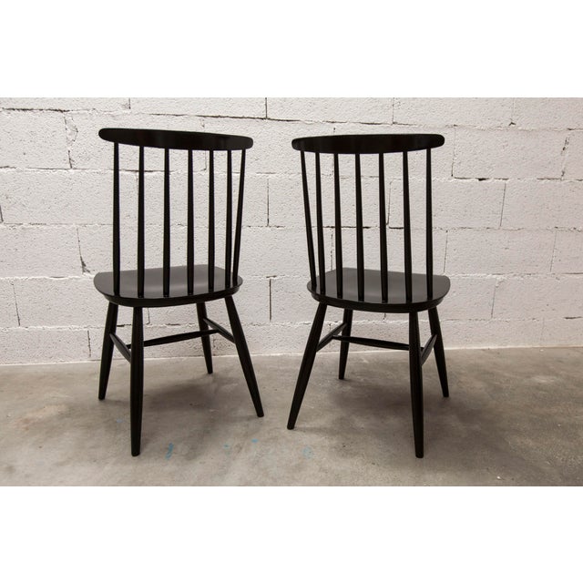 Wood Scandinavian Black Teak Fanett Chairs by Ilmari Tapiovaara, 1960, Set of 2 For Sale - Image 7 of 18