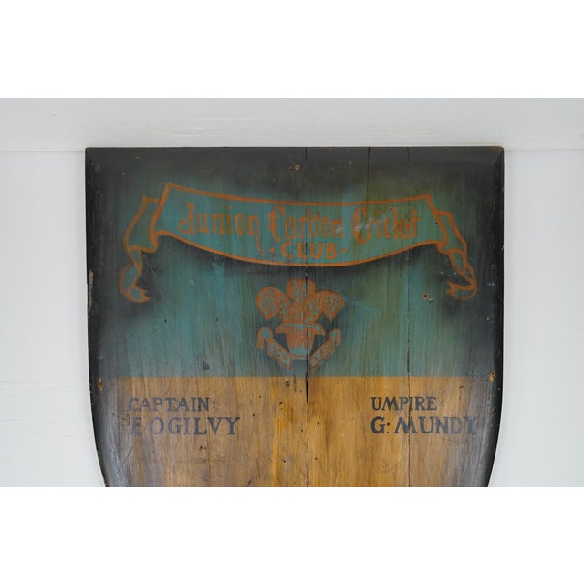 1937 Junior Carlton Cricket Club Wooden Shield For Sale - Image 4 of 10