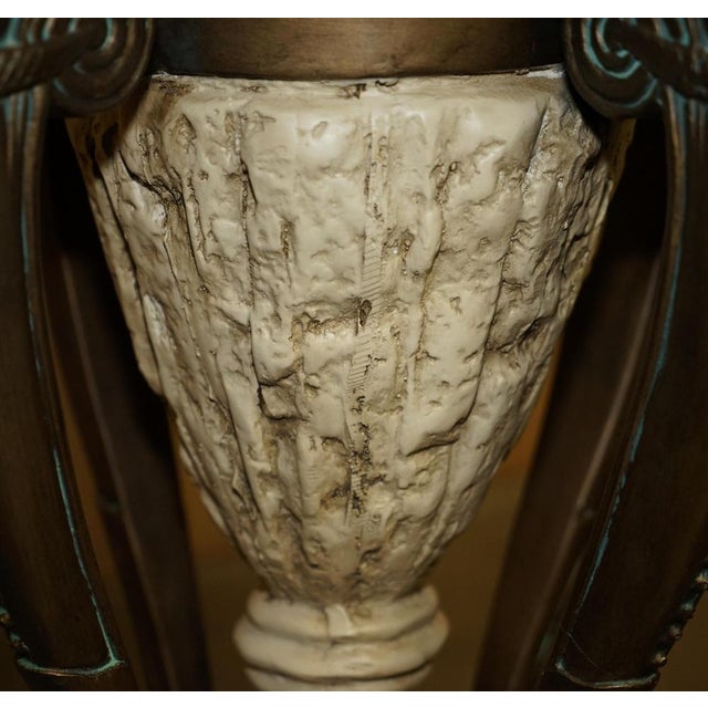 Vintage Egyptian Revival Side Table with Marble Top For Sale - Image 9 of 18