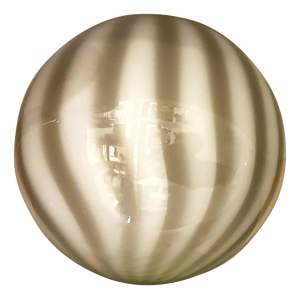 Italian Milky-White and Beige Murano Glass Swirlings Sphere Flush Mount by Simoeng