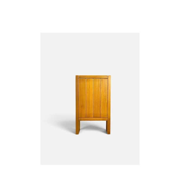 Brutalist Sideboard in Elm for Maison Chauvin, France, 1970s For Sale - Image 6 of 7
