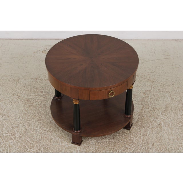 Wood Baker Walnut French Empire Style Lamp Table For Sale - Image 7 of 14