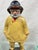 Vintage doorstop of a bearded fisherman in his yellow rain gear and black hat. Overall very good paint with some small...
