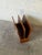 Teak Magazine Holder and Storage Rack With Center Handle Vintage Mid-Century Modern 1960s For Sale In Los Angeles - Image 6 of 8