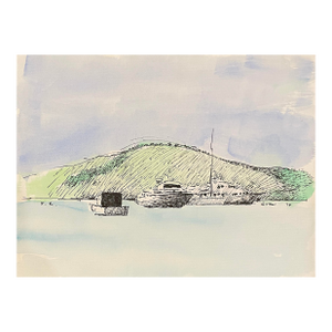 1978 Puerto Rico Harbor Painting by Hayward Cirker