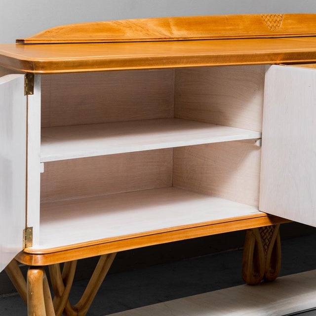 Wood Vintage Sideboard in Wood in the style of Dassi, 1940s For Sale - Image 7 of 16