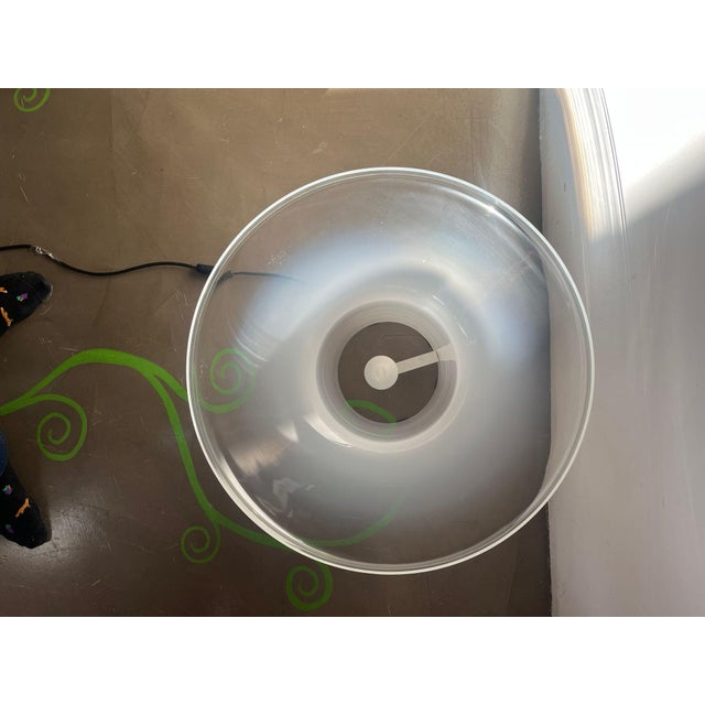 Table Lamp in Milky Glass and Black Painted Metal, 1970 For Sale - Image 11 of 15