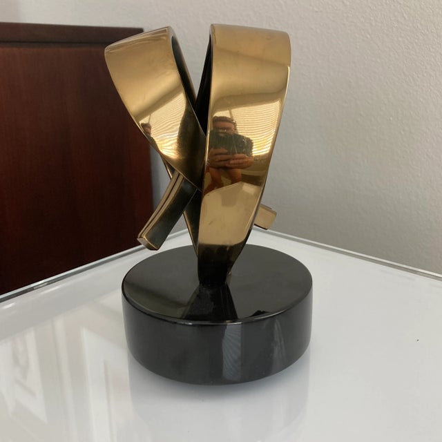1990s “Gemini” 8” Bronze Bennett Sculpture. For Sale - Image 5 of 5