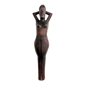 Mid Century “Tiki Style” Polynesian Teak Nutcracker