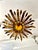 Large Spanish Sunburst Flush Mount in Gilt Metal with Support, 1950 For Sale - Image 3 of 6