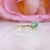 Metal Colombian Emerald Estate Ring in Solid 10k Gold - Heart Shaped, 6x5.5mm, Size 6.75 For Sale - Image 7 of 9