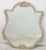 French Style Distressed Cream Shell Motif Painted Mirror For Sale - Image 4 of 4