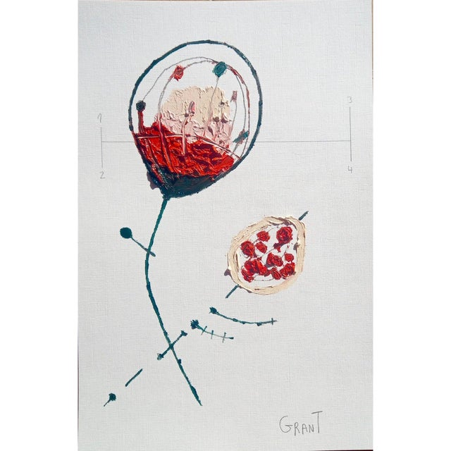 2020s Set of 6 - One-of-a-Kind Organic Modern Framed Botanical Floral Oil Paintings by Diane Grant For Sale - Image 5 of 9