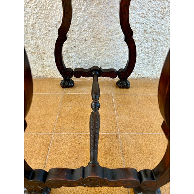 Spanish Baroque Style Oak Side Table, Early 20th Century For Sale - Image 12 of 17