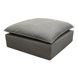Cali Slate Performance Fabric Ottoman For Sale