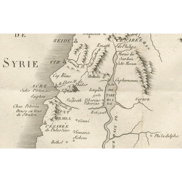 Antique Map of Syria, Mount Lebanon and Palestine, 1760s For Sale - Image 5 of 10