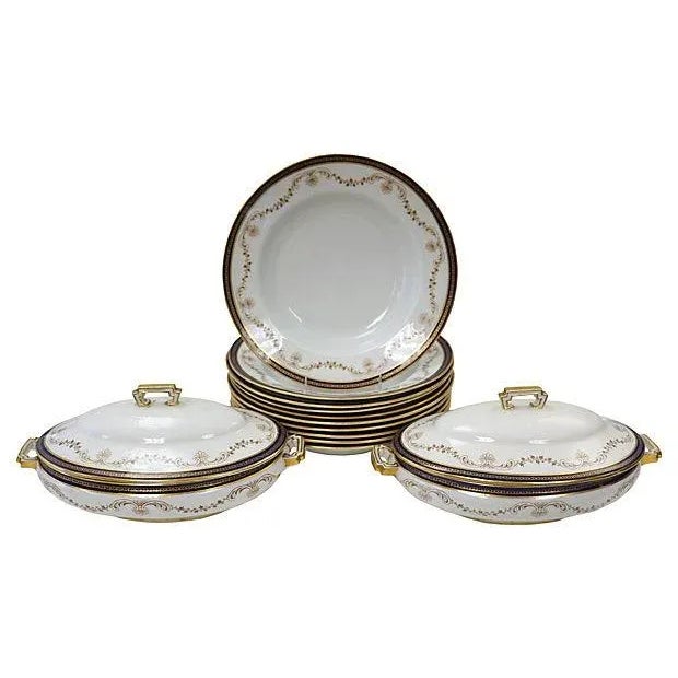 19th Century C.1880s English Copeland Pasta Set, 12 Pieces For Sale - Image 5 of 5