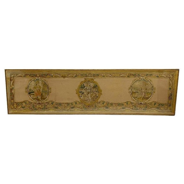 Antique Embroidered Panel with Three Theological Virtues For Sale - Image 14 of 14
