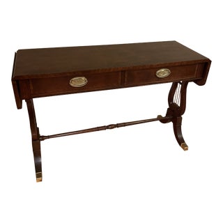 1950s Mid Century Mahogany Baker Library Table For Sale