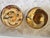 Hollywood Regency Style Ceramic Mushroom Side Tables With Gold Harlequin & Polka Dot Pattern - A Pair For Sale - Image 4 of 9