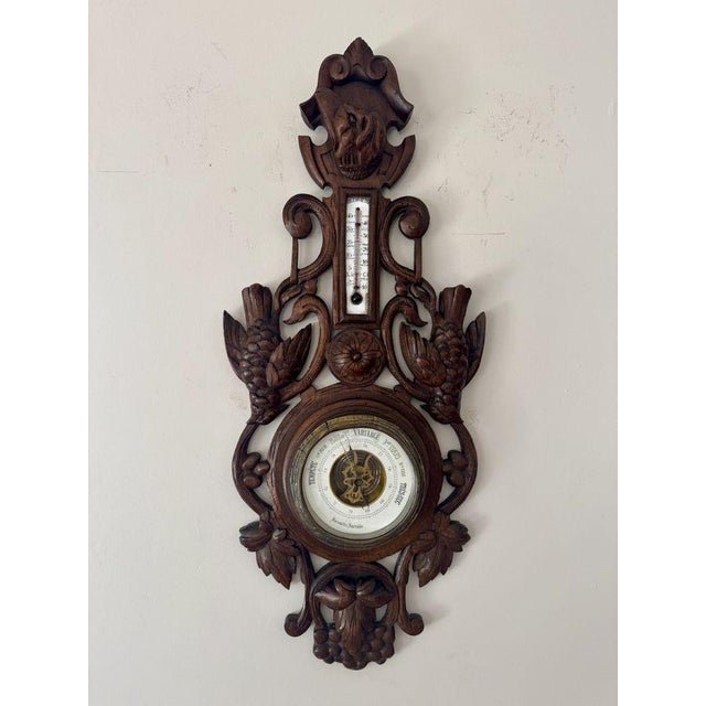 Antique Victorian Black Forest Aneroid Barometer, 1880 For Sale - Image 6 of 7