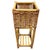 This beautifully restored cubed woven rattan plant stand is a charming blend of natural textures and timeless Paul T...