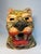 Mid 20th Century Pair of Vintage Hand Painted Folk Art Tiger and Cheetah Masks For Sale - Image 5 of 12