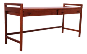 Danish Modern Dual-Drawer Teak Media Stand