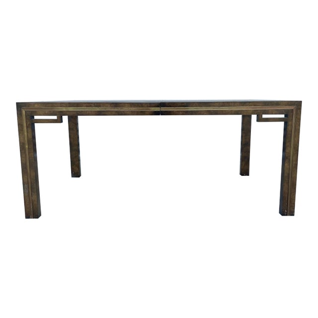1970s Mid Century Mastercraft Burlwood Dining Table Designed by William Doezema for Mastercraft For Sale