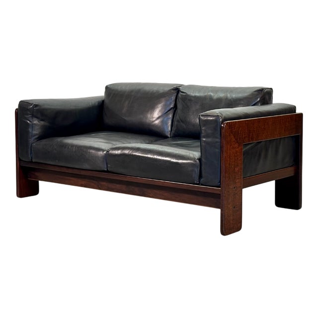 Bastiano Leather Sofa by Afra and Tobia Scarpa for Gavina, 1960s For Sale