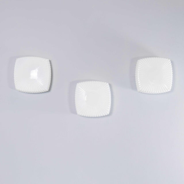 Czech Opaline Ribbed Dish Ceiling Lamp, 1950s For Sale - Image 6 of 10