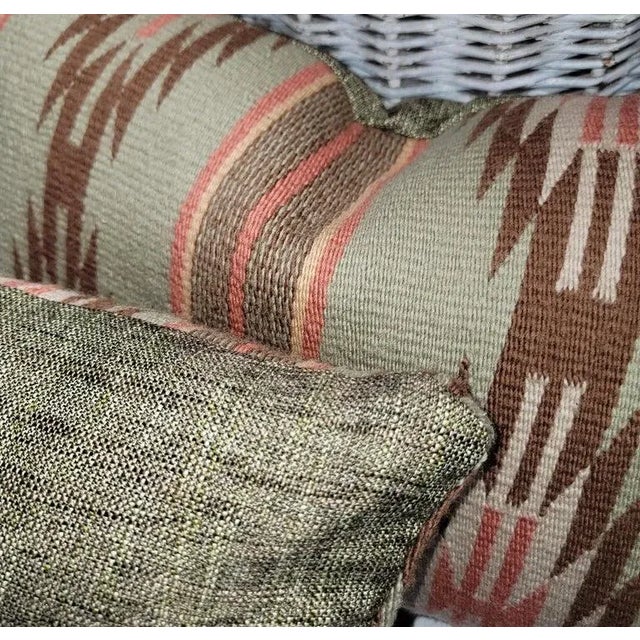 1950s Early 20th Century Pair of Hand Woven Bolster Pillows For Sale - Image 5 of 6