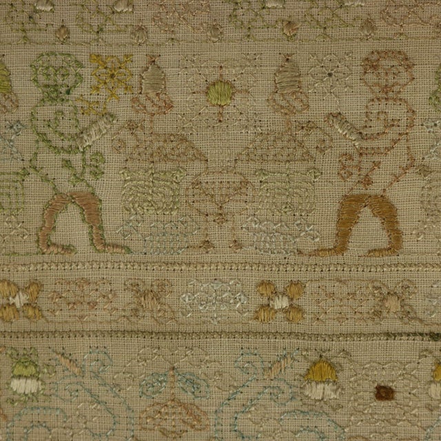 Antique Charles II Band Sampler, 1672, by e.y For Sale - Image 12 of 18