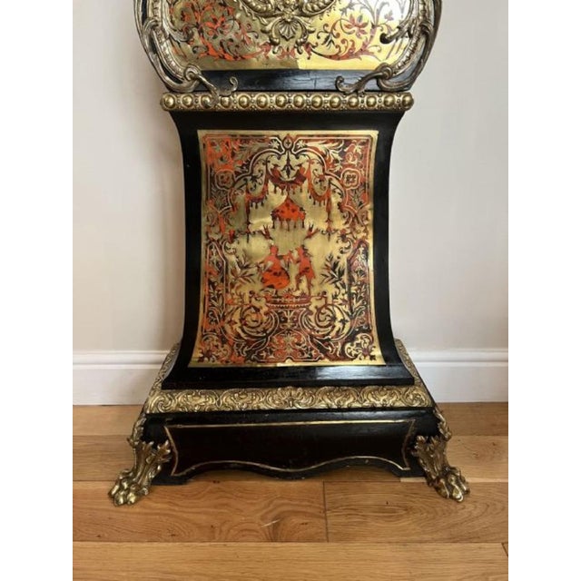 Napoleon III Marquetry Inlaid Eight Day Longcase Clock, 1870s For Sale - Image 14 of 16