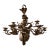 18th Century Piemontese Tole Chandelier (Two Available) For Sale