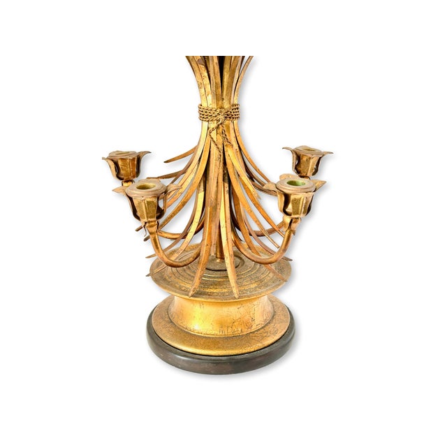 Mid 20th Century Midcentury Neoclassic Wheat Sheaf Lamp, Frederick Cooper For Sale - Image 5 of 6