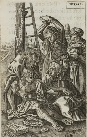 After Dürer, J. Goosens, Lamentation of Christ, 17th-Century, Copper Engraving