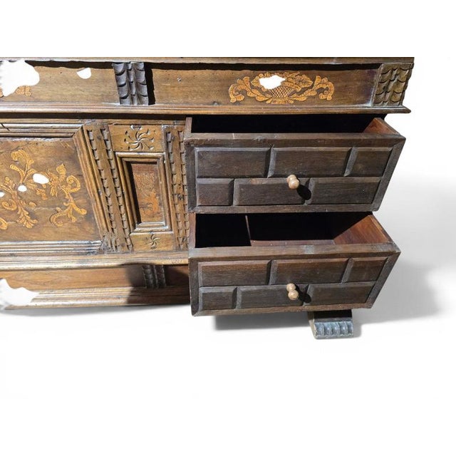 19th Century Catalan Marquetry Chest with Secret Drawers and Compartments, 1850 For Sale - Image 12 of 13
