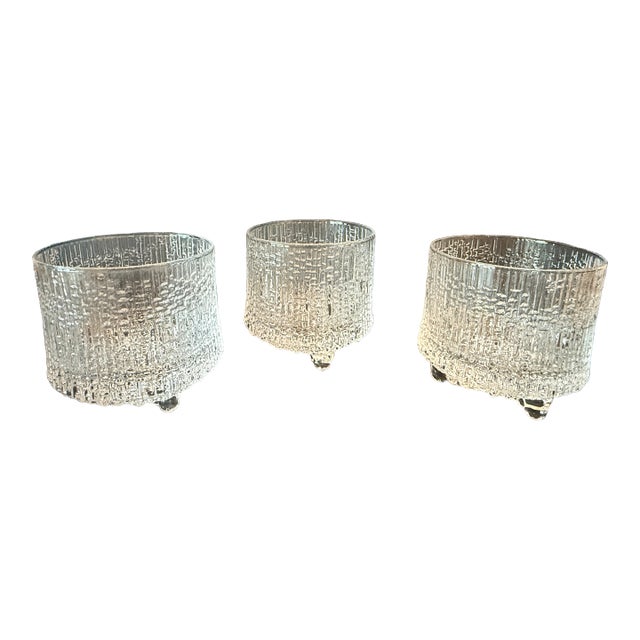 1960s Iittala Ultima Thule Rocks Glasses by Tapio Wirkkala, Set of 3 For Sale
