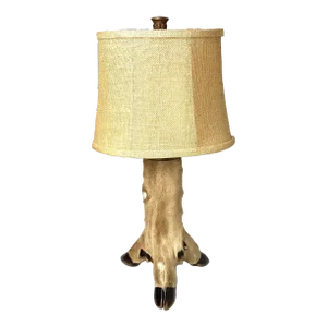 Vintage 1950s Taxidermy 3 Footed Hoof Lamp