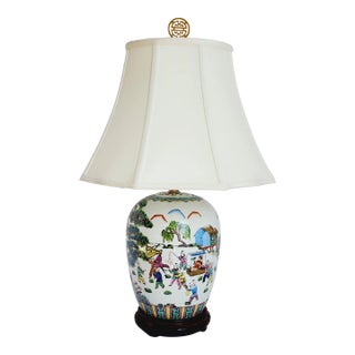 Chinese Export Famille Rose Table Lamp For Sale