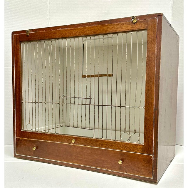 Brown Edwardian Walnut Bird Cage For Sale - Image 8 of 8