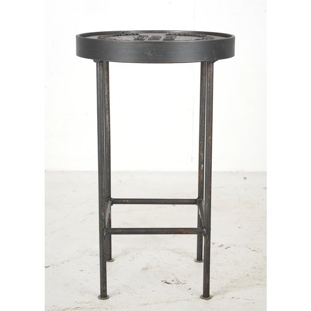 Black Wichita Water Dept. Water Meter Metal Stool or Side Table Stand For Sale - Image 8 of 9