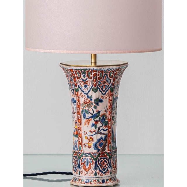 Antique Delft Chinoiserie Faience Table Lamp by Géo Martel, 1890s For Sale - Image 15 of 15