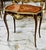 Italian Louis XV Floral Marquetry Side Table With Gold Leaf Accents & Elegant Cabriole Legs For Sale In Miami - Image 6 of 6