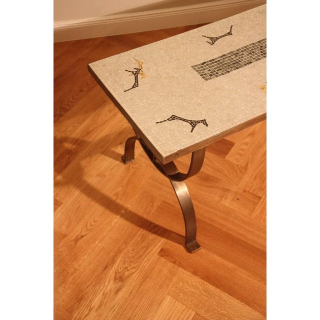 1950s Mid-Century French Mosaic Coffee Table, 1950s For Sale - Image 5 of 6